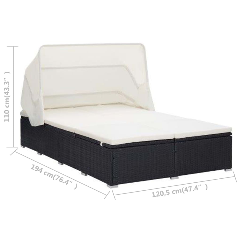 8720286083291_g_en_hd_7 vidaXL 2-Person Sunbed with Cushion Poly Rattan Black - Image 8