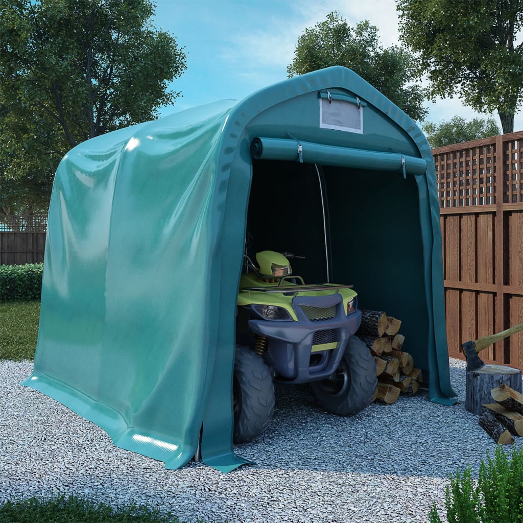 8720286083499_m_en_hd_1 vidaXL Garage Tent PVC 1.6x2.4 m Green - Image 1