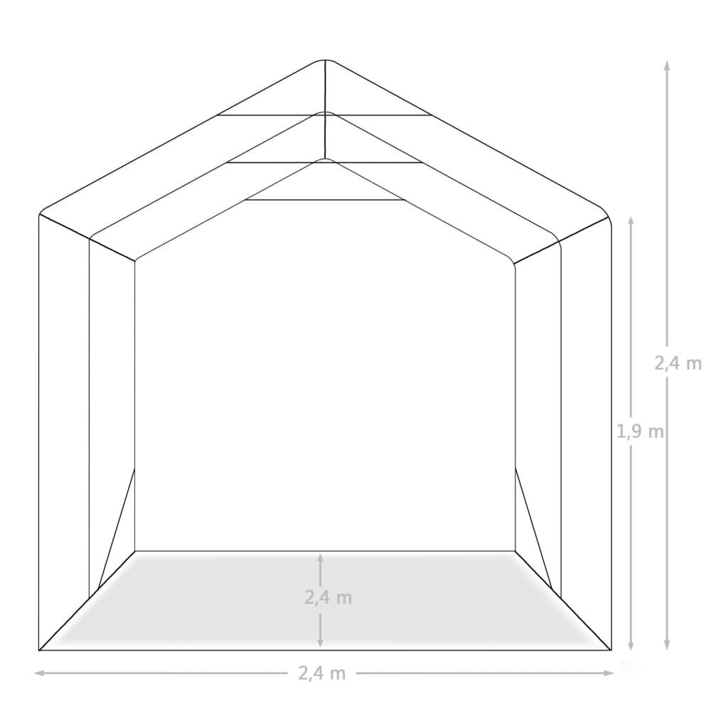 8720286083505_g_en_hd_8 vidaXL Garage Tent PVC 2.4x2.4 m Green - Image 10