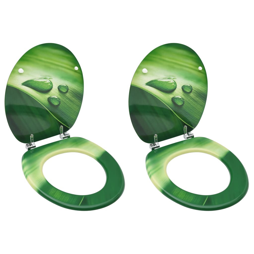 8720286084113_a_en_hd_1 vidaXL WC Toilet Seats with Lid 2 pcs MDF Green Water Drop Design - Image 1