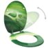 vidaXL WC Toilet Seats with Lid 2 pcs MDF Green Water Drop Design - Image 2