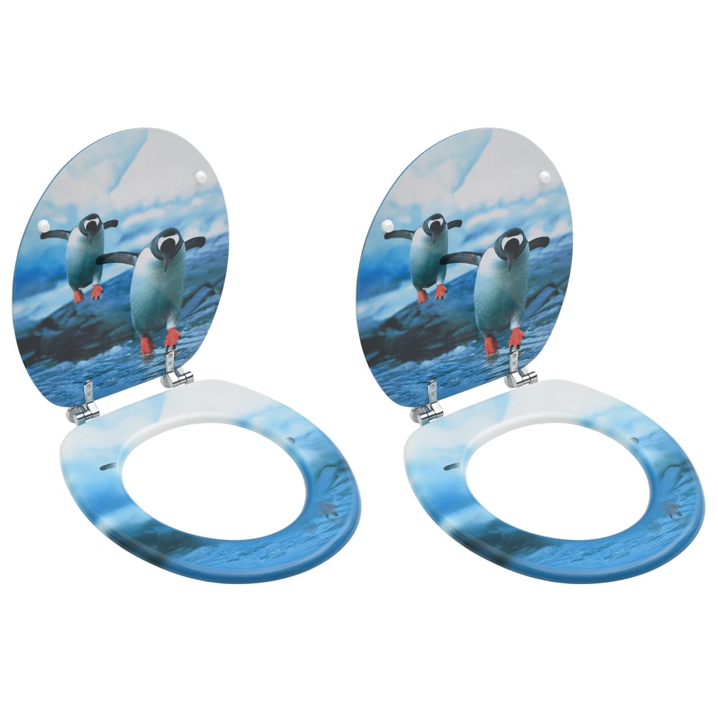 8720286084137_a_en_hd_1 vidaXL WC Toilet Seats with Lid 2 pcs MDF Penguin Design - Image 1