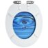 vidaXL WC Toilet Seats with Soft Close Lid 2 pcs MDF Blue Water Drop Design - Image 6