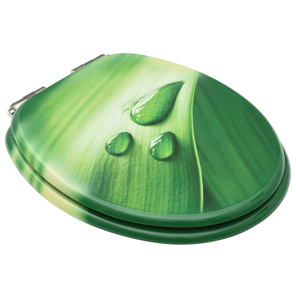 8720286084175_g_en_hd_2 vidaXL WC Toilet Seats with Soft Close Lid 2 pcs MDF Green Water Drop Design - Image 3