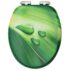 vidaXL WC Toilet Seats with Soft Close Lid 2 pcs MDF Green Water Drop Design - Image 5