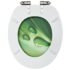 vidaXL WC Toilet Seats with Soft Close Lid 2 pcs MDF Green Water Drop Design - Image 6