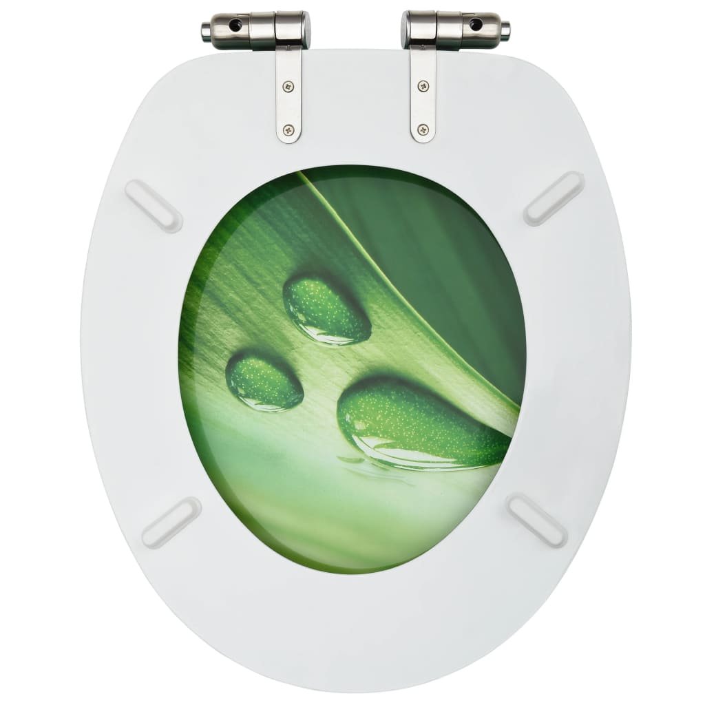 8720286084175_g_en_hd_5 vidaXL WC Toilet Seats with Soft Close Lid 2 pcs MDF Green Water Drop Design - Image 6