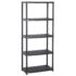 vidaXL Storage Shelf 5-Tier Black 71x38x170 cm Plastic - Image 2