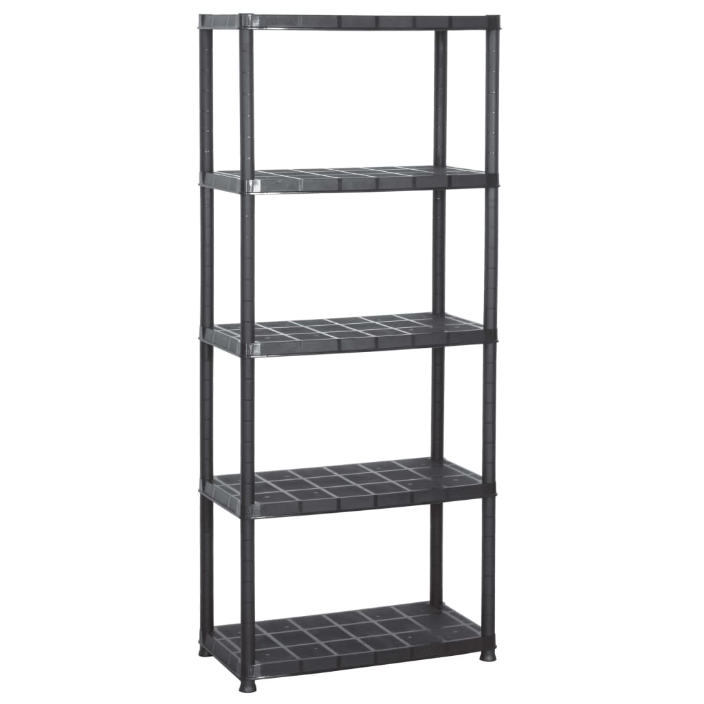 8720286084342_a_en_hd_1 vidaXL Storage Shelf 5-Tier Black 71x38x170 cm Plastic - Image 2