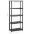 vidaXL Storage Shelf 5-Tier Black 71x38x170 cm Plastic - Image 6