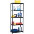 vidaXL Storage Shelf 5-Tier Black 71x38x170 cm Plastic