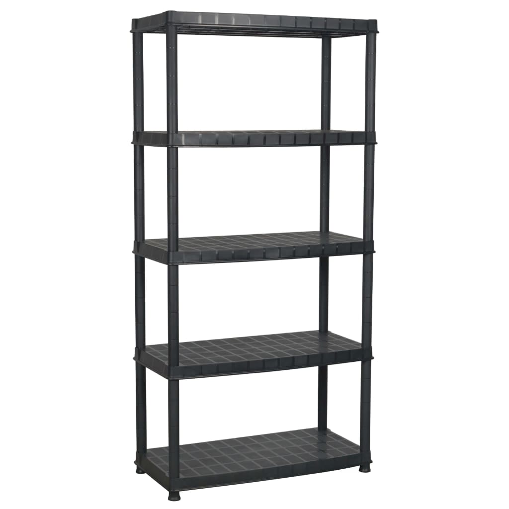 8720286084359_a_en_hd_1 vidaXL Storage Shelf 5-Tier Black 85x40x185 cm Plastic - Image 2