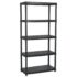 vidaXL Storage Shelf 5-Tier Black 91.5x45.7x185 cm Plastic - Image 2