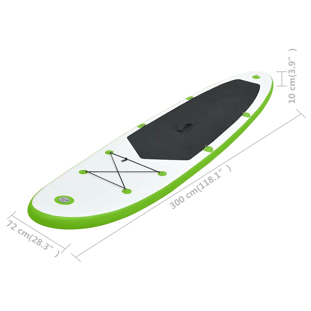 8720286087923_g_en_hd_8 vidaXL Inflatable Stand Up Paddleboard Set Green and White - Image 9
