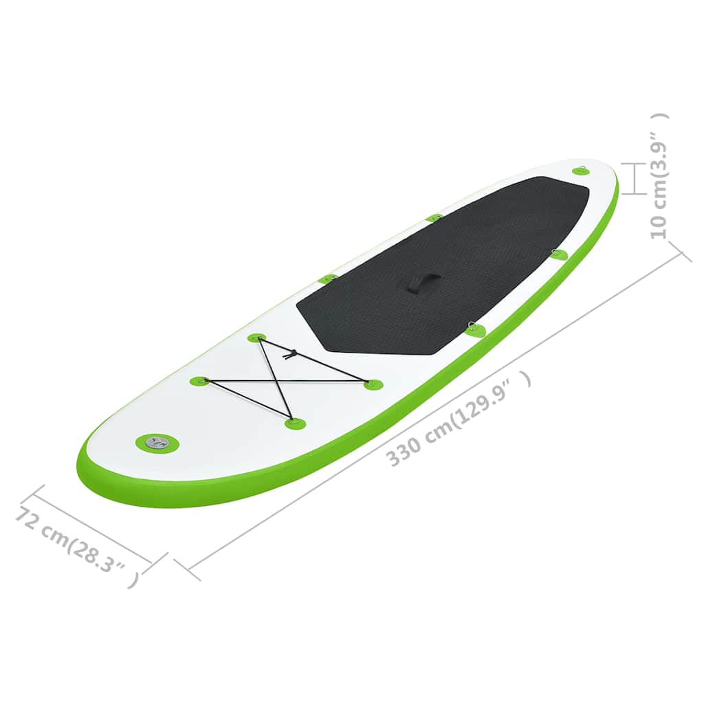 8720286087930_g_en_hd_8 vidaXL Inflatable Stand Up Paddleboard Set Green and White - Image 9