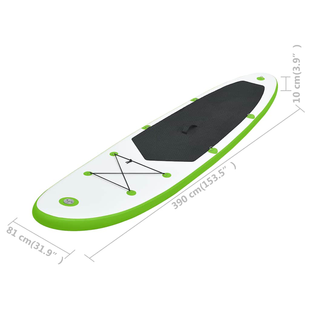 8720286087954_g_en_hd_8 vidaXL Inflatable Stand Up Paddle Board Set Green and White - Image 9