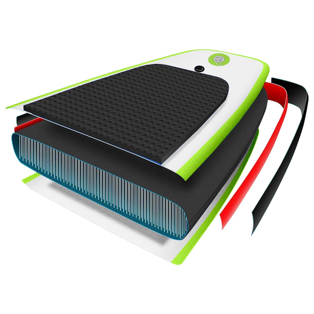 8720286087961_g_en_hd_12 vidaXL Inflatable Stand Up Paddleboard with Sail Set Green and White - Image 13
