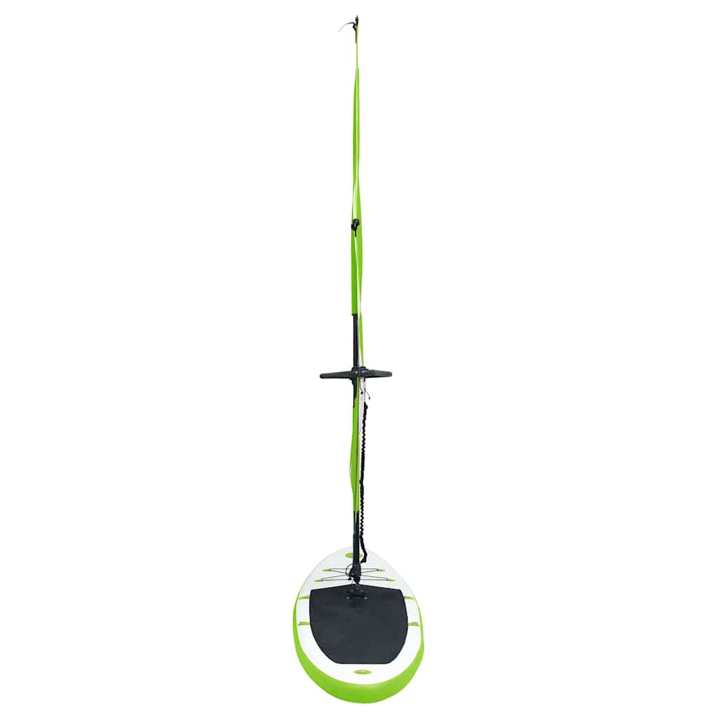 8720286087961_g_en_hd_4 vidaXL Inflatable Stand Up Paddleboard with Sail Set Green and White - Image 5