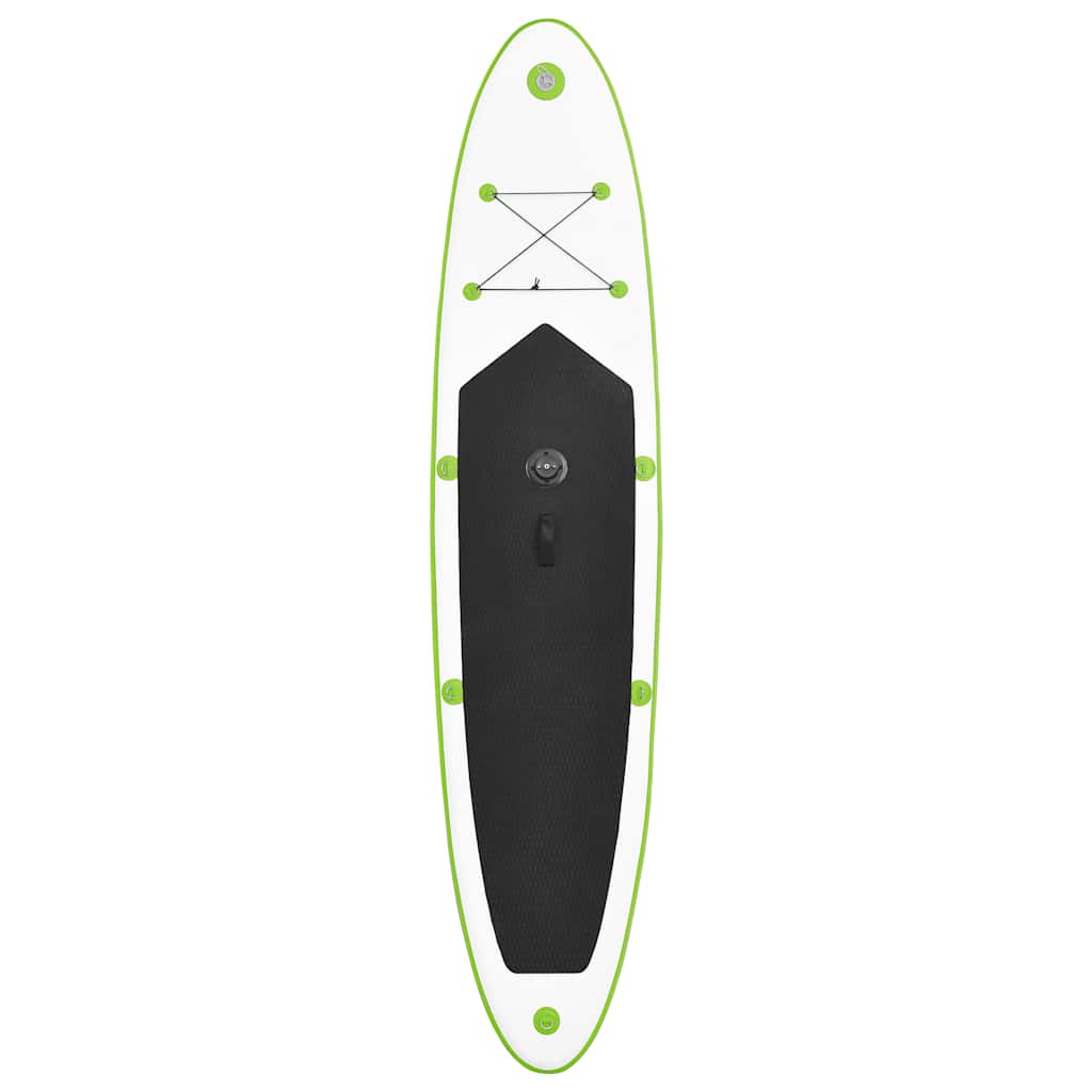 8720286087961_g_en_hd_5 vidaXL Inflatable Stand Up Paddleboard with Sail Set Green and White - Image 6