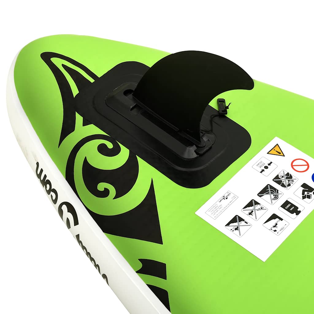 8720286088012_g_en_hd_6 vidaXL Inflatable Stand Up Paddleboard Set 305x76x15 cm Green - Image 7