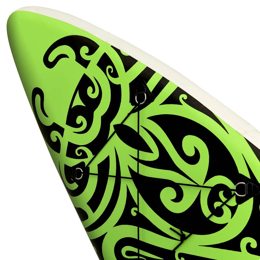 8720286088012_g_en_hd_8 vidaXL Inflatable Stand Up Paddleboard Set 305x76x15 cm Green - Image 9