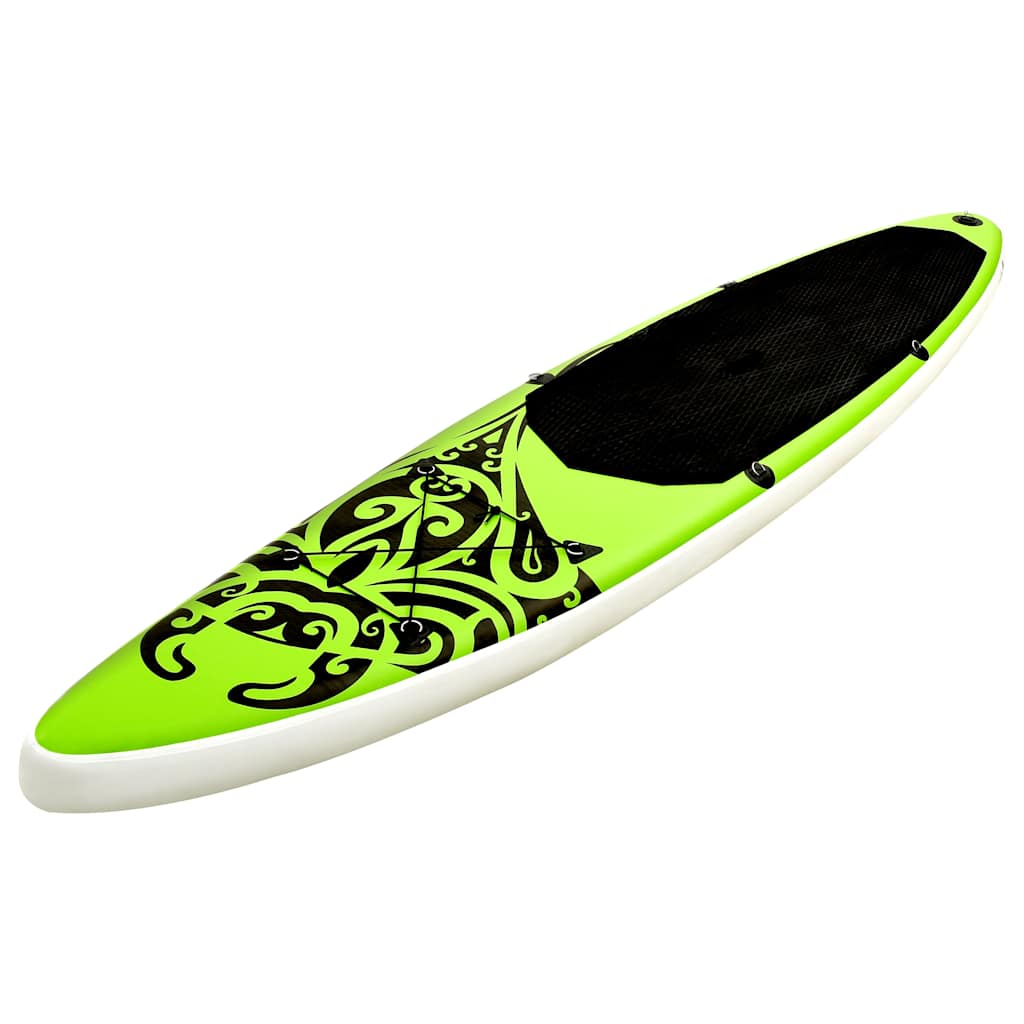 8720286088029_g_en_hd_1 vidaXL Inflatable Stand Up Paddleboard Set 320x76x15 cm Green - Image 2