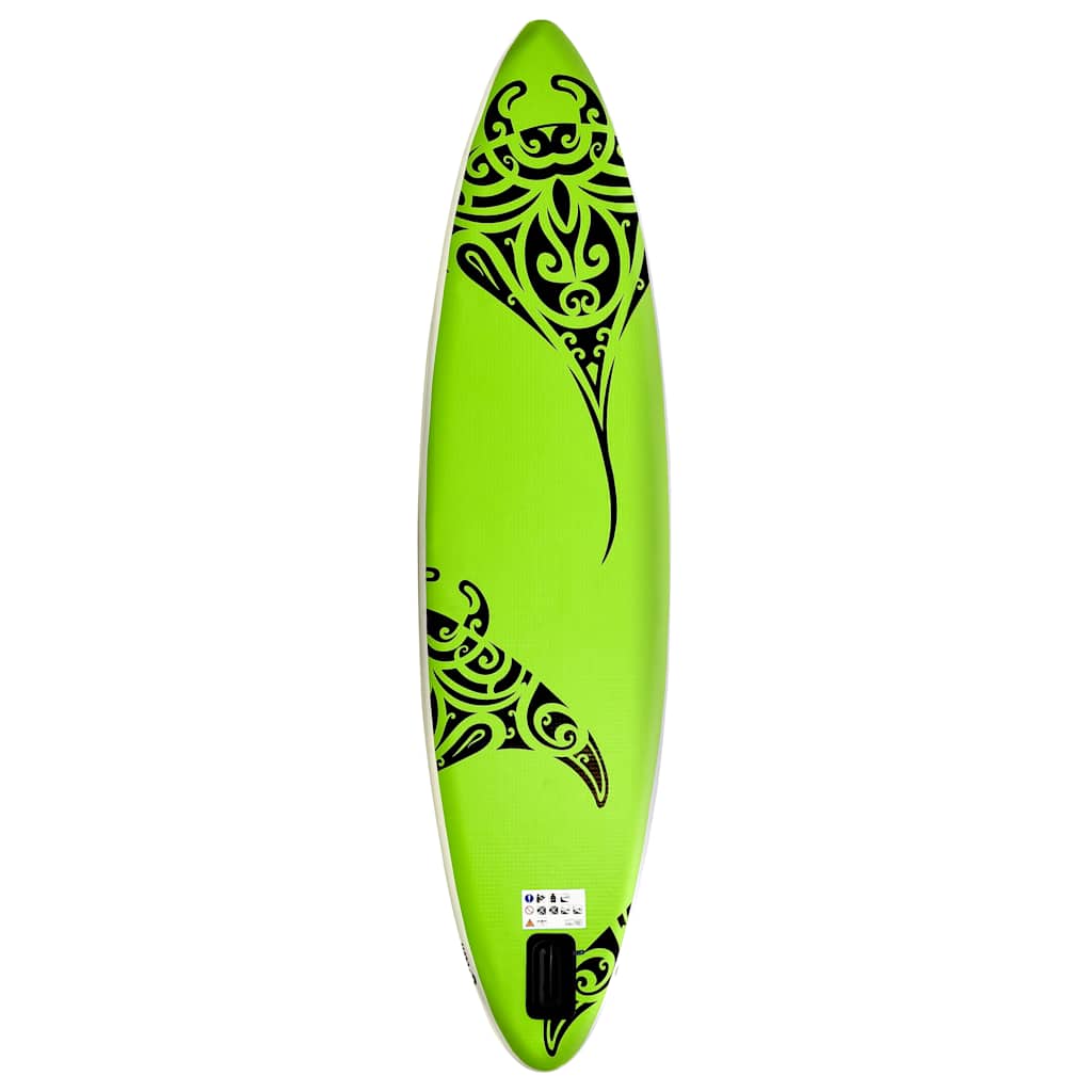 8720286088029_g_en_hd_3 vidaXL Inflatable Stand Up Paddleboard Set 320x76x15 cm Green - Image 4