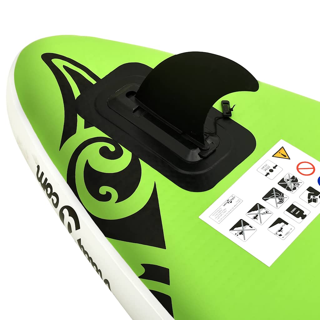 8720286088029_g_en_hd_6 vidaXL Inflatable Stand Up Paddleboard Set 320x76x15 cm Green - Image 7