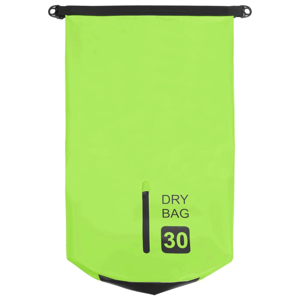 8720286088395_g_en_hd_2 vidaXL Dry Bag with Zipper Green 30 L PVC - Image 3