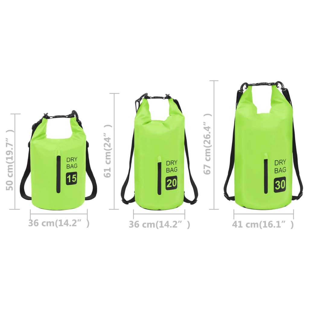 8720286088395_g_en_hd_9 vidaXL Dry Bag with Zipper Green 30 L PVC - Image 10