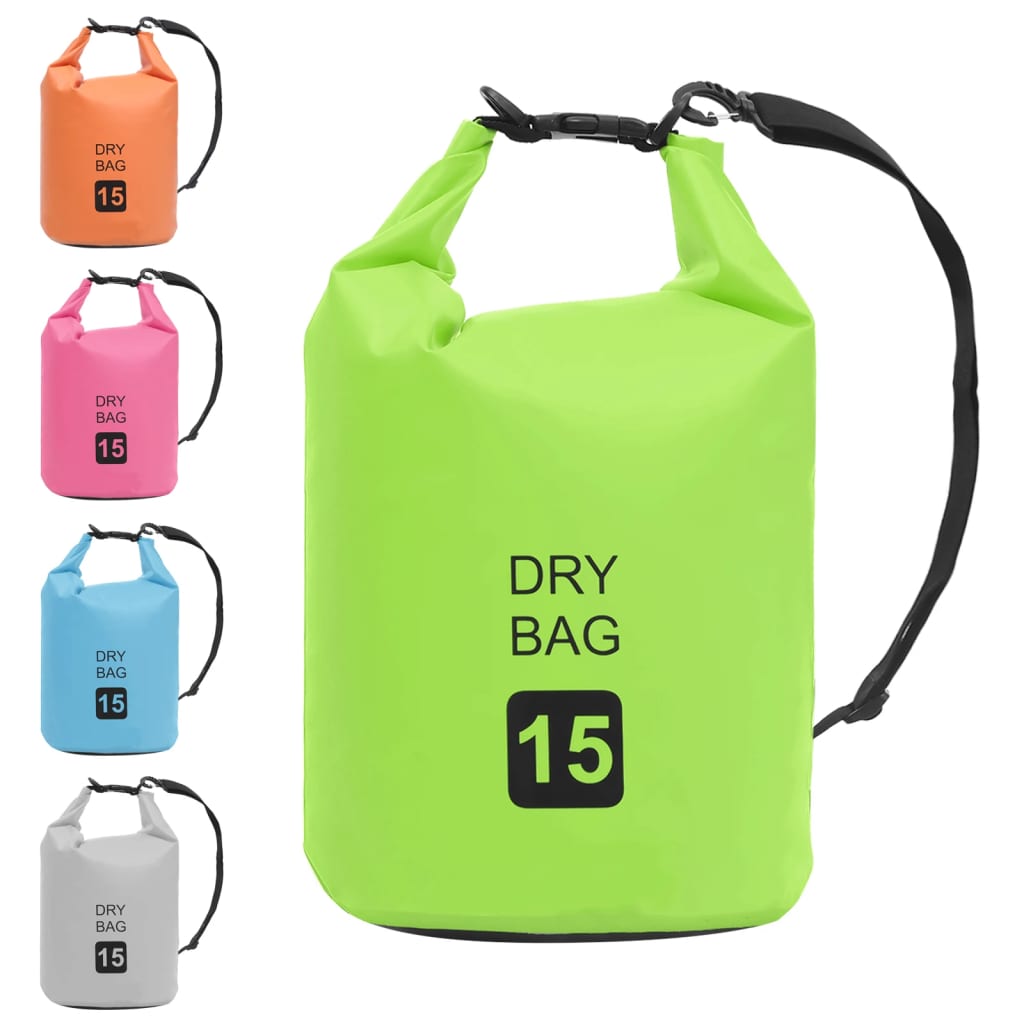 8720286088425_g_en_hd_8 vidaXL Dry Bag Green 15 L PVC - Image 9