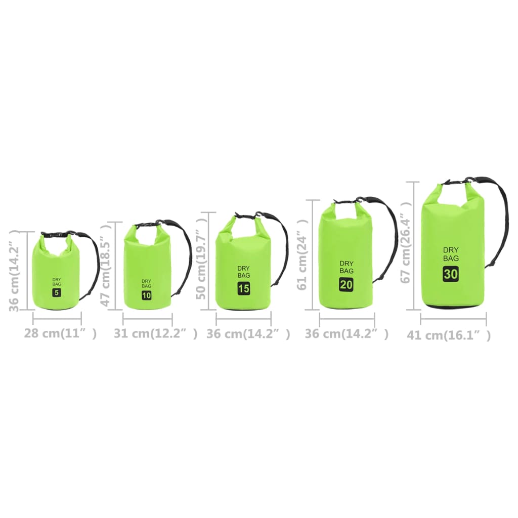 8720286088425_g_en_hd_9 vidaXL Dry Bag Green 15 L PVC - Image 10
