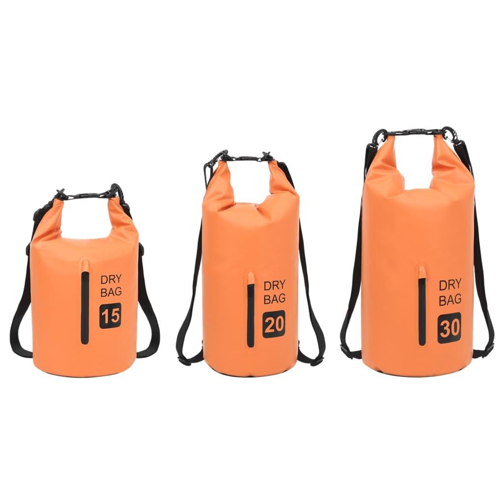 8720286088456_g_en_hd_7 vidaXL Dry Bag with Zipper Orange 15 L PVC - Image 8