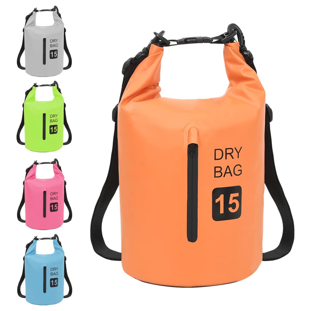 8720286088456_g_en_hd_8 vidaXL Dry Bag with Zipper Orange 15 L PVC - Image 9