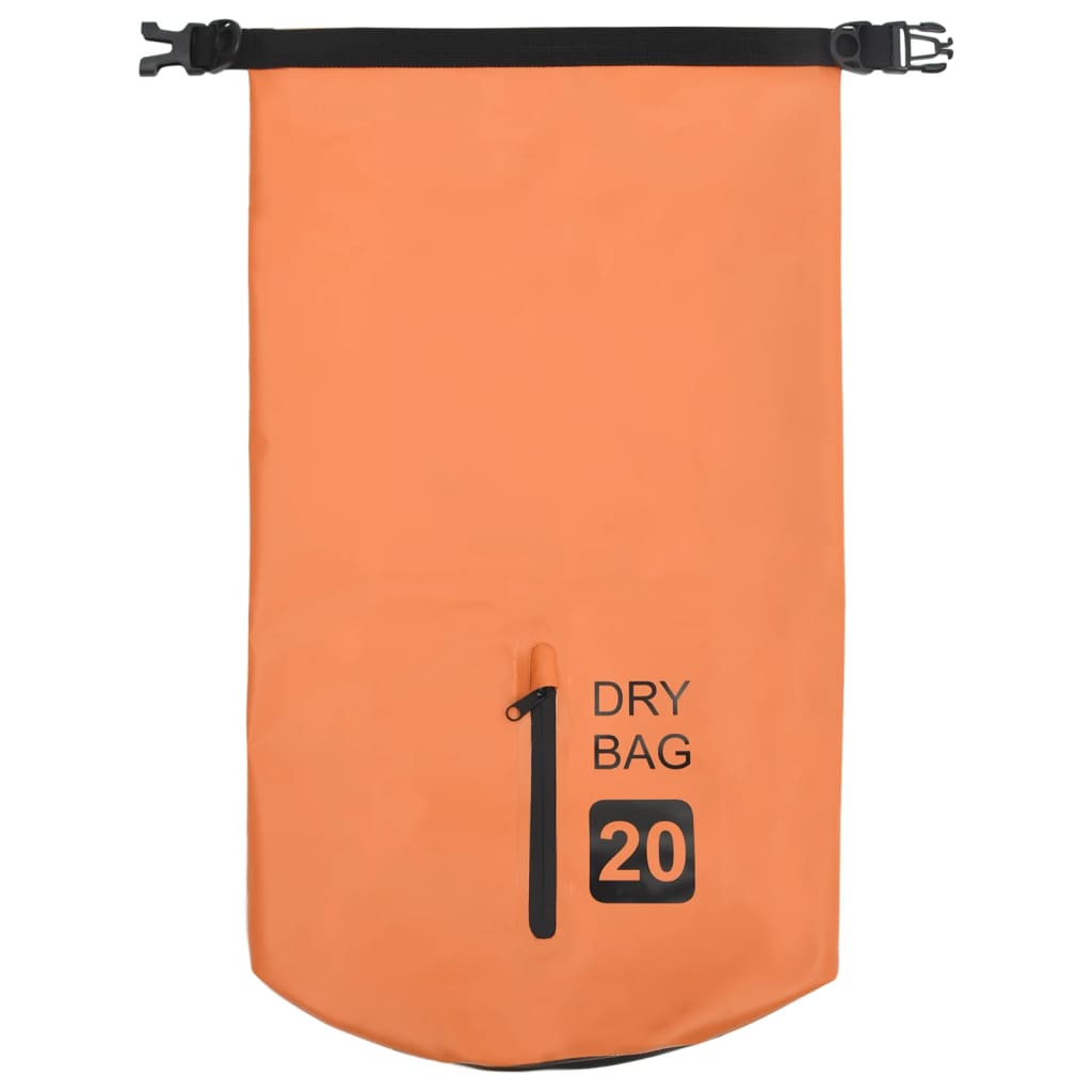 8720286088463_g_en_hd_2 vidaXL Dry Bag with Zipper Orange 20 L PVC - Image 3