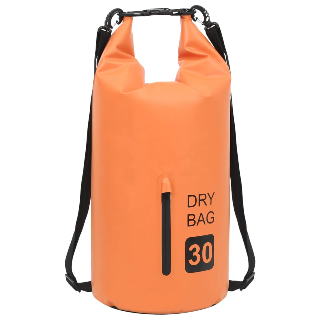 8720286088470_g_en_hd_1 vidaXL Dry Bag with Zipper Orange 30 L PVC - Image 2