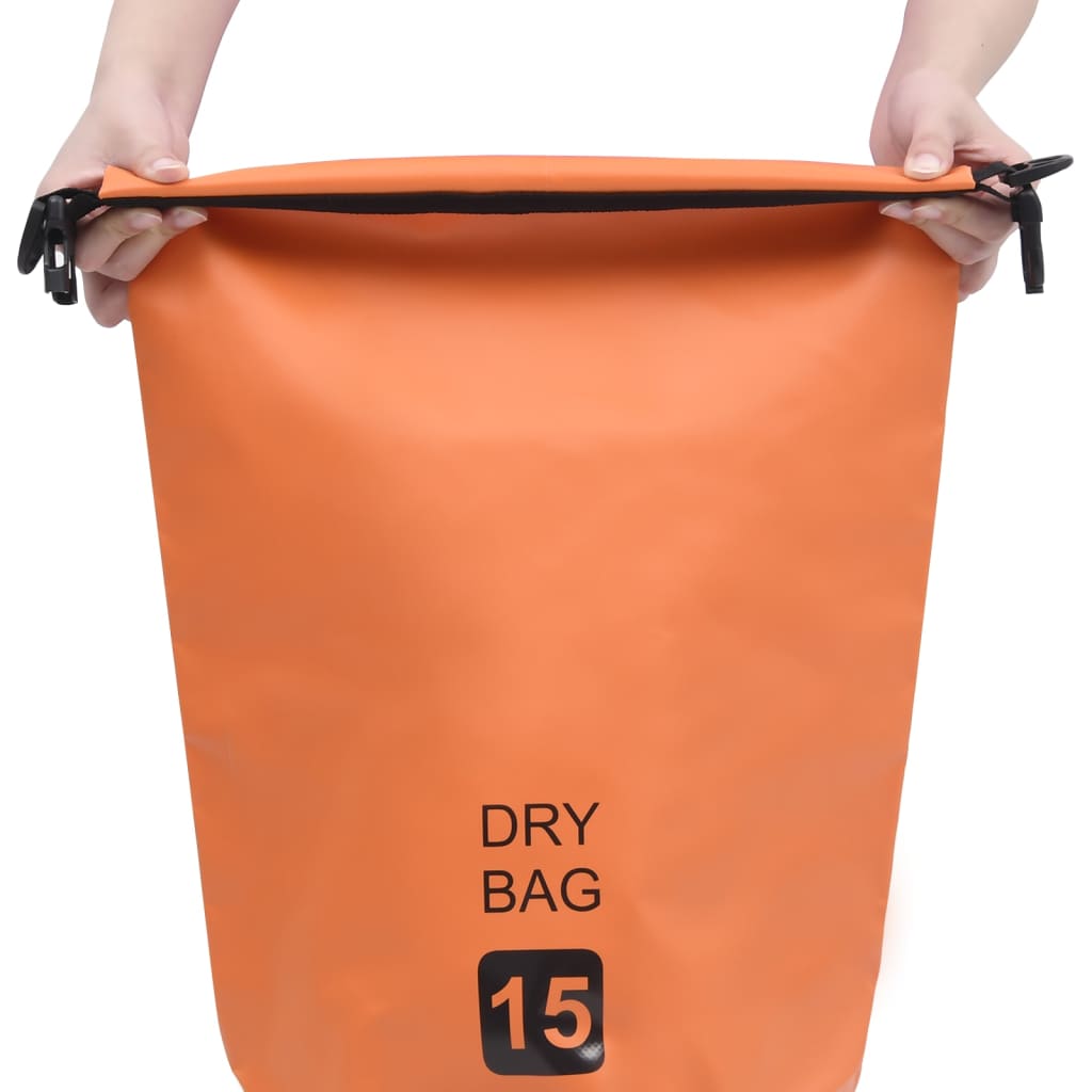 8720286088500_g_en_hd_1 vidaXL Dry Bag Orange 15 L PVC - Image 2