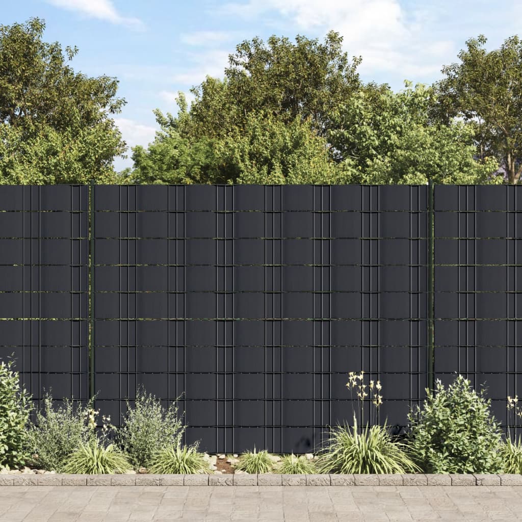8720286089217_m_en_hd_1 vidaXL Garden Privacy Screens 4 pcs PVC 35x0.19 m Matte Dark Grey - Image 1