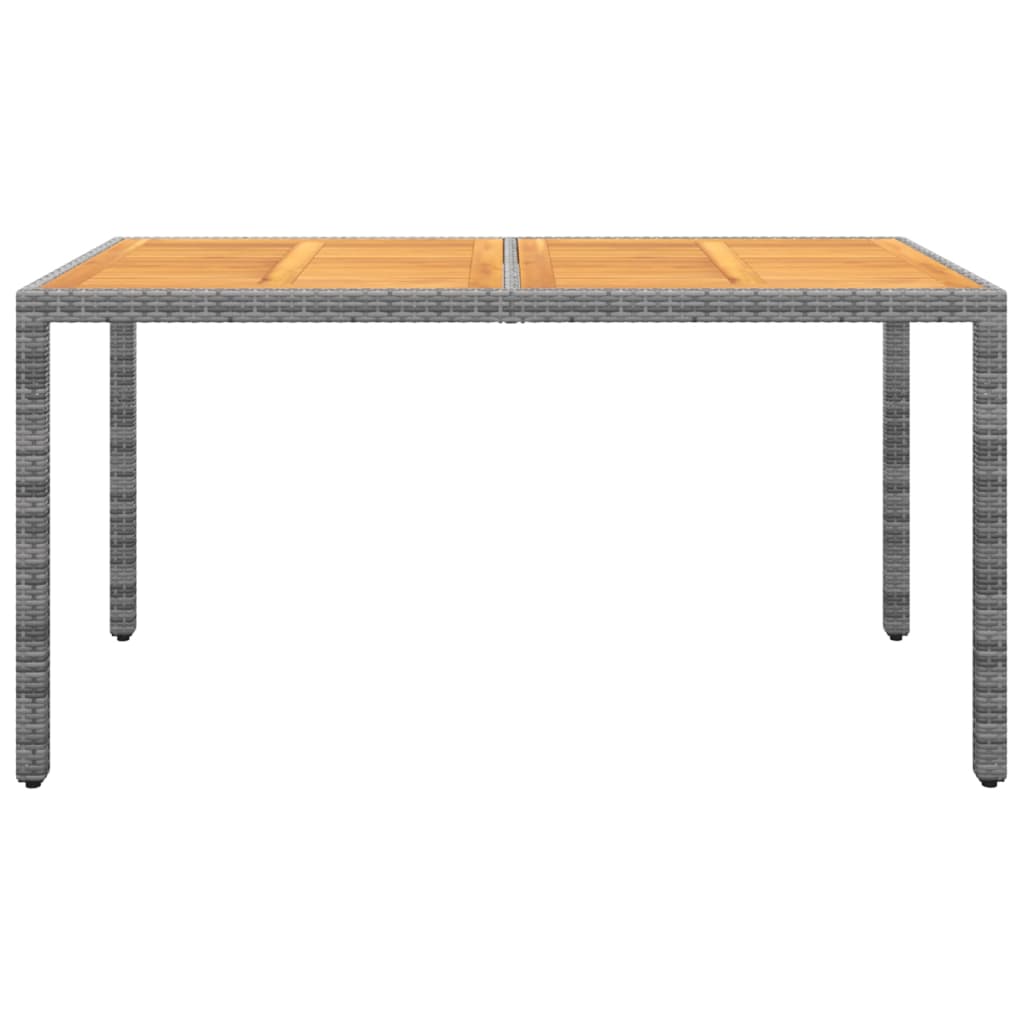 8720286089569_g_en_hd_1 vidaXL Garden Table 150x90x75 cm Acacia Wood and Poly Rattan Grey - Image 2