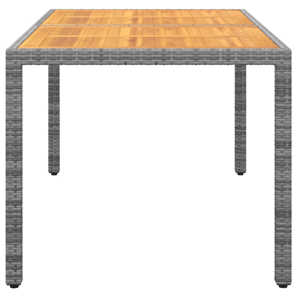 8720286089569_g_en_hd_2 vidaXL Garden Table 150x90x75 cm Acacia Wood and Poly Rattan Grey - Image 3