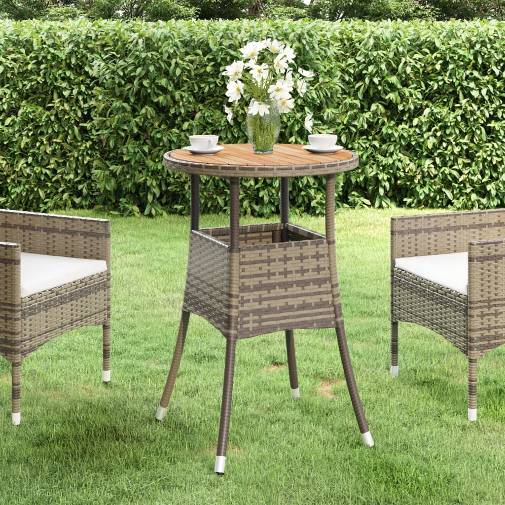 8720286089804_m_en_hd_1 vidaXL Garden Table Ø60x75 cm Acacia Wood and Poly Rattan Grey - Image 1