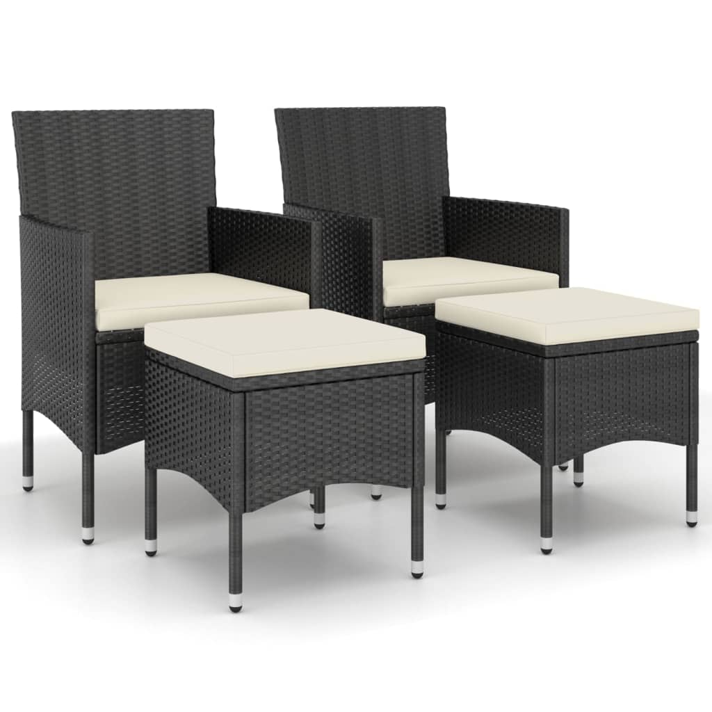 8720286089873_a_en_hd_1 vidaXL 4 Piece Garden Chair and Stool Set Poly Rattan Black - Image 2
