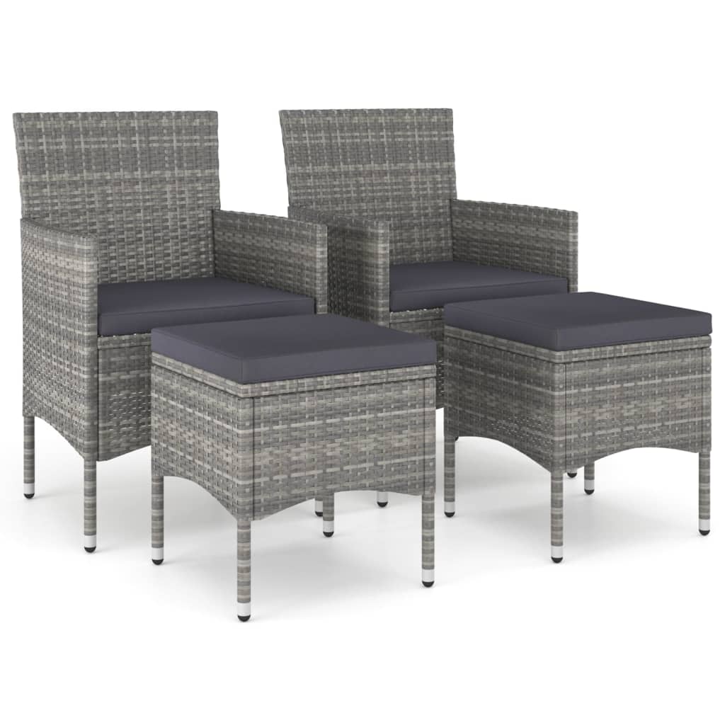8720286089880_a_en_hd_1 vidaXL 4 Piece Garden Chair and Stool Set Poly Rattan Grey - Image 2
