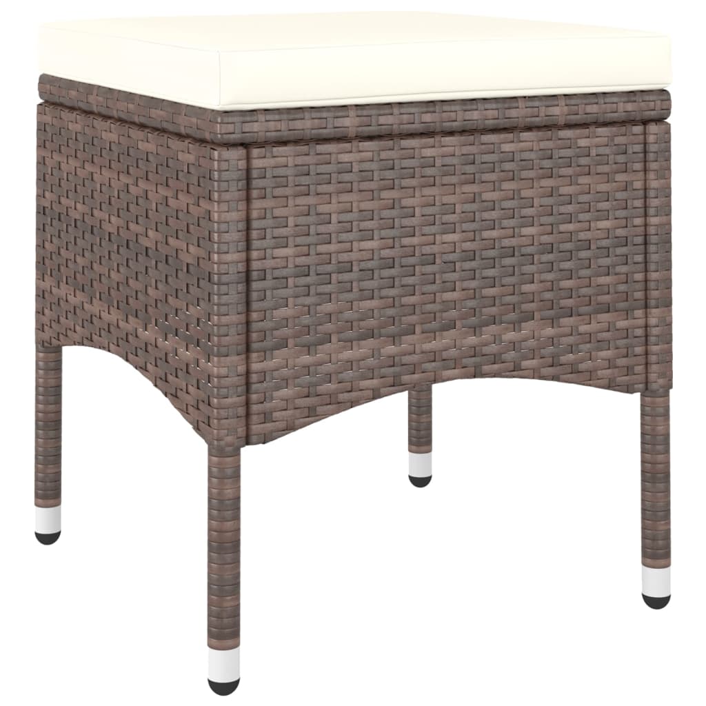 8720286089903_g_en_hd_5 vidaXL 4 Piece Garden Chair and Stool Set Poly Rattan Brown - Image 7