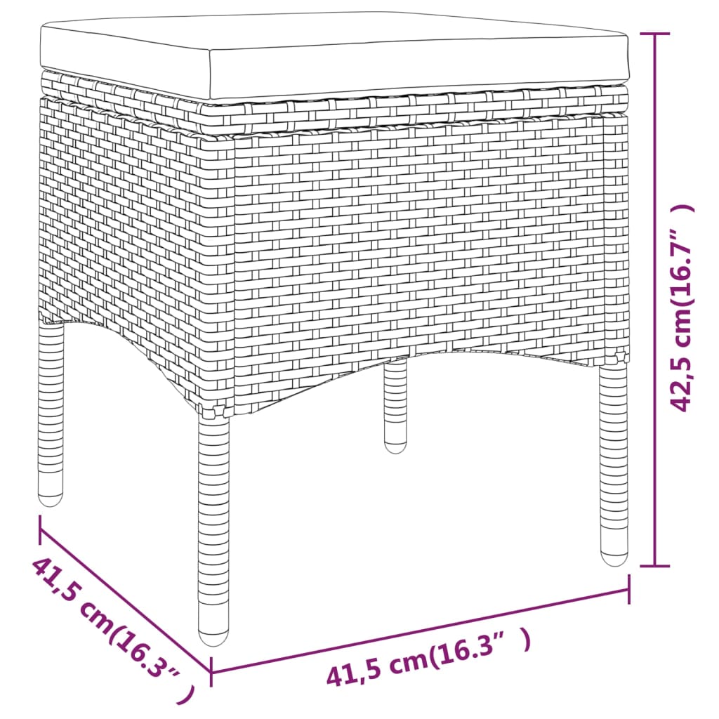 8720286089927_g_en_hd_10 vidaXL 4 Piece Garden Chair and Stool Set Poly Rattan Grey - Image 12