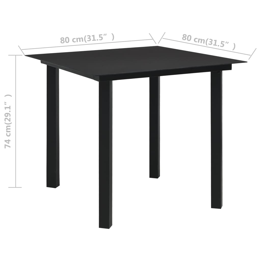 8720286090237_g_en_hd_3 vidaXL Garden Dining Table Black 80x80x74 cm Steel and Glass - Image 4
