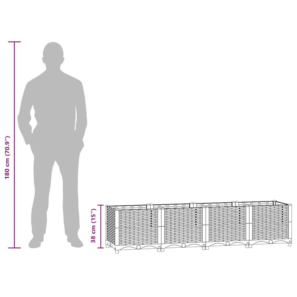 8720286092057_g_en_hd_7 vidaXL Raised Bed 160x40x38 cm Polypropylene - Image 9