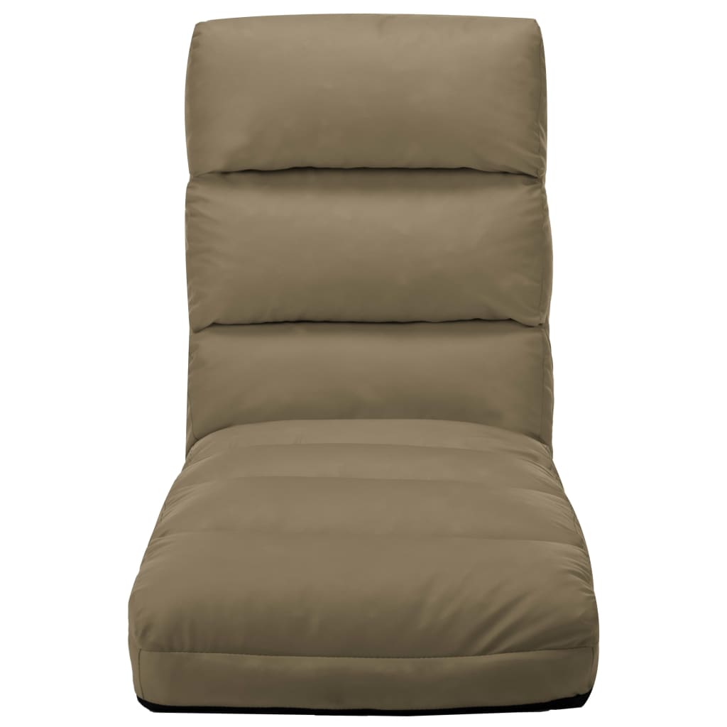 8720286104125_g_en_hd_1 vidaXL Folding Floor Chair Cappuccino Faux Leather - Image 2