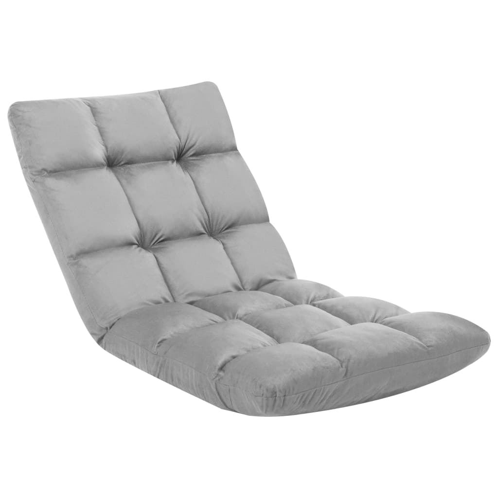 8720286104156_g_en_hd_1 vidaXL Folding Floor Chair Light Grey Microfibre - Image 2
