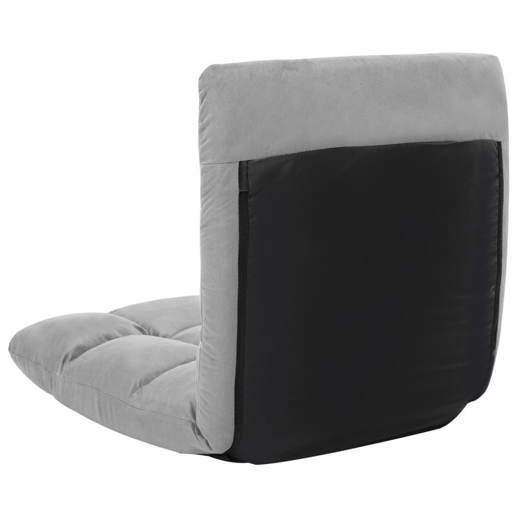 8720286104156_g_en_hd_4 vidaXL Folding Floor Chair Light Grey Microfibre - Image 5